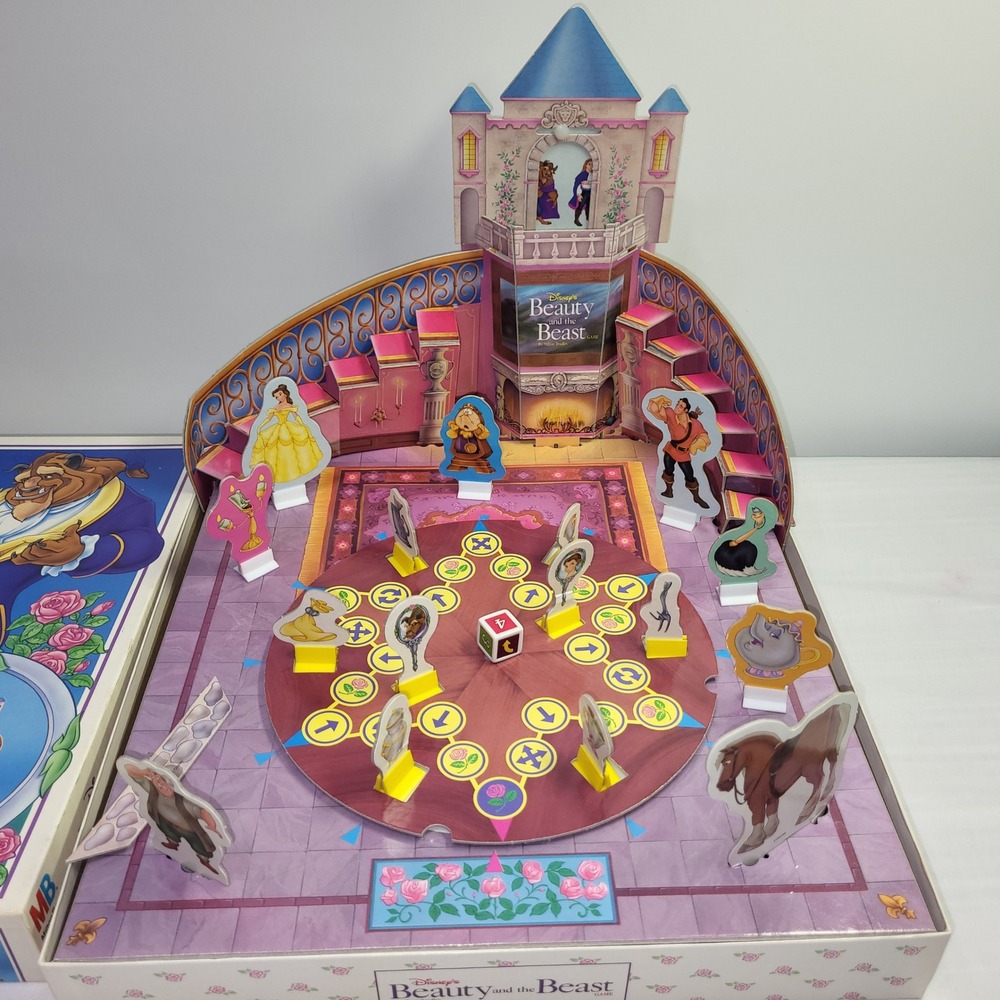 Milton Bradley Disney Beauty and the Beast Game 3-D Board Game 1991 Vintage 4204 - Picture 3 of 8